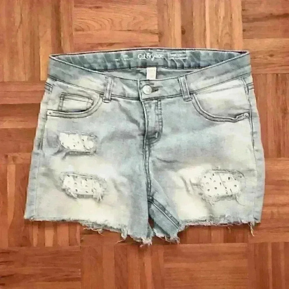 cat & jack distressed short shorts youth xl 14-16 - Picture 1 of 5